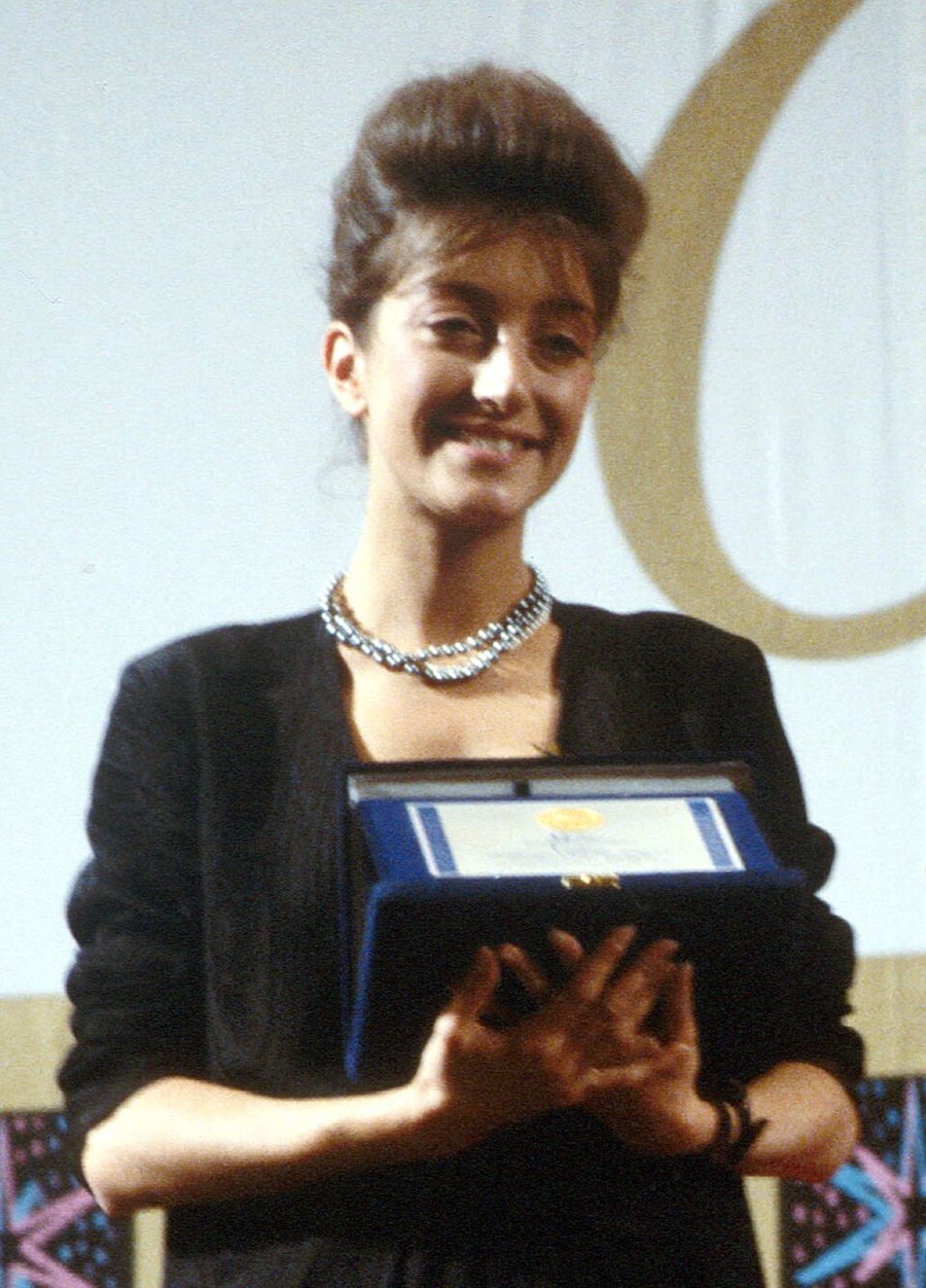 Pascale Ogier con la Coppa Volpi, Venezia 1984